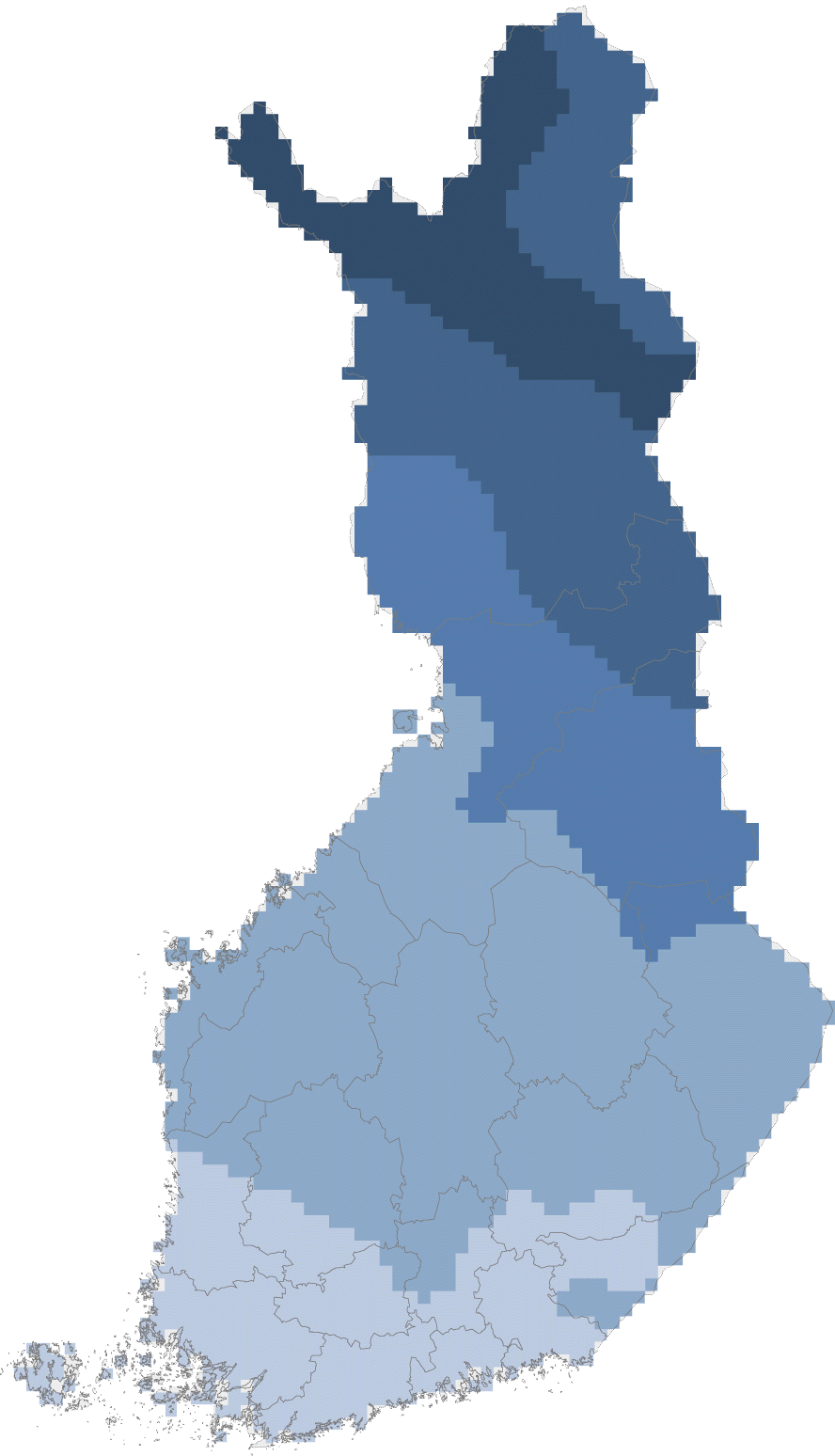 Huhtikuun keskimääräisiä tietoja...1 7......7...... 1......- -...- -...- -...- -...- Keskimääräinen lumensyvyys (cm).. kaudella 191-199 Snödjupet i medeltal den.