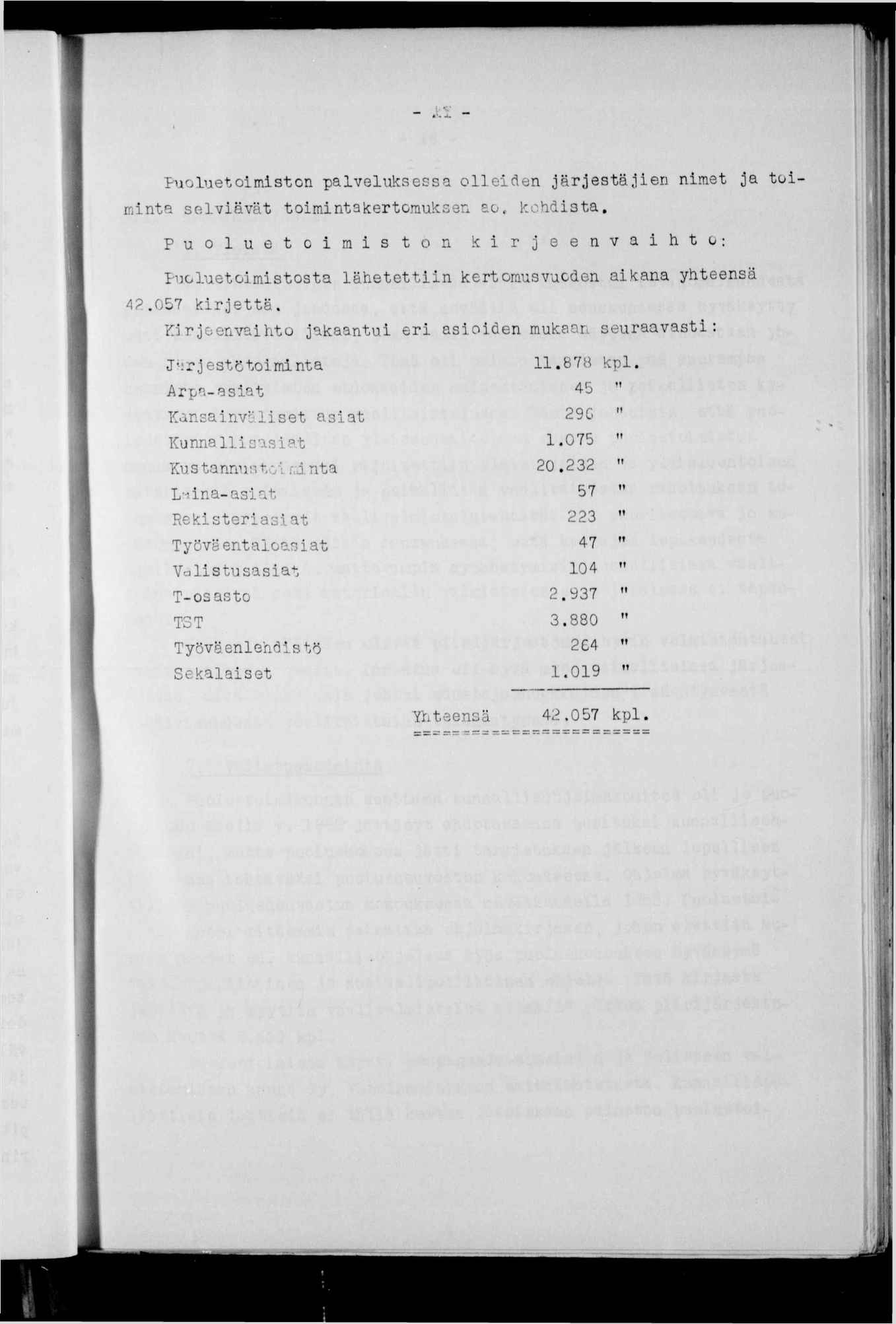 -2* Puoluetomston palveluksessa olleclen järjestä,en nmet e.