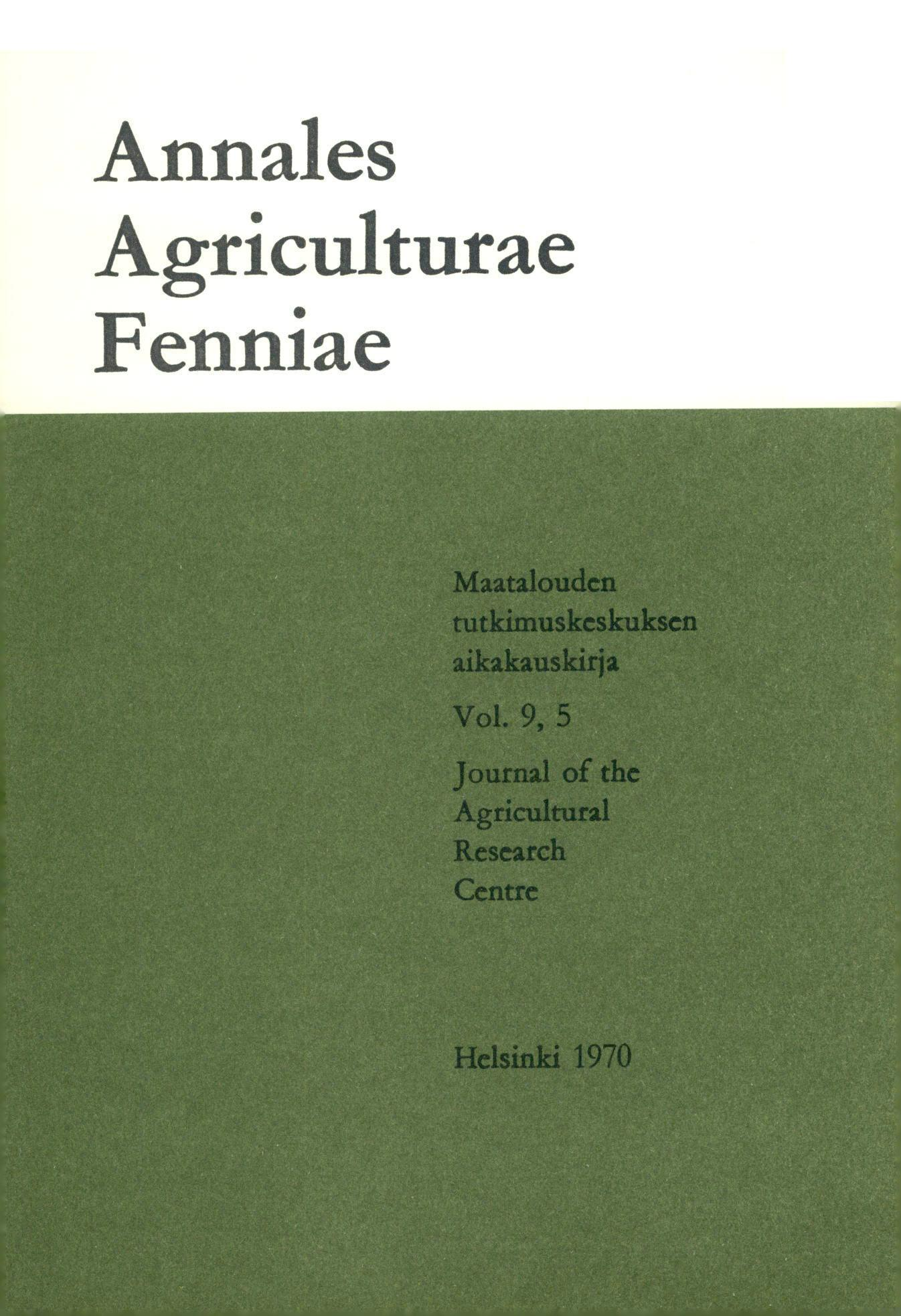 Annales Agriculturae Fenniae aatalouden tutkimuskeskuksen