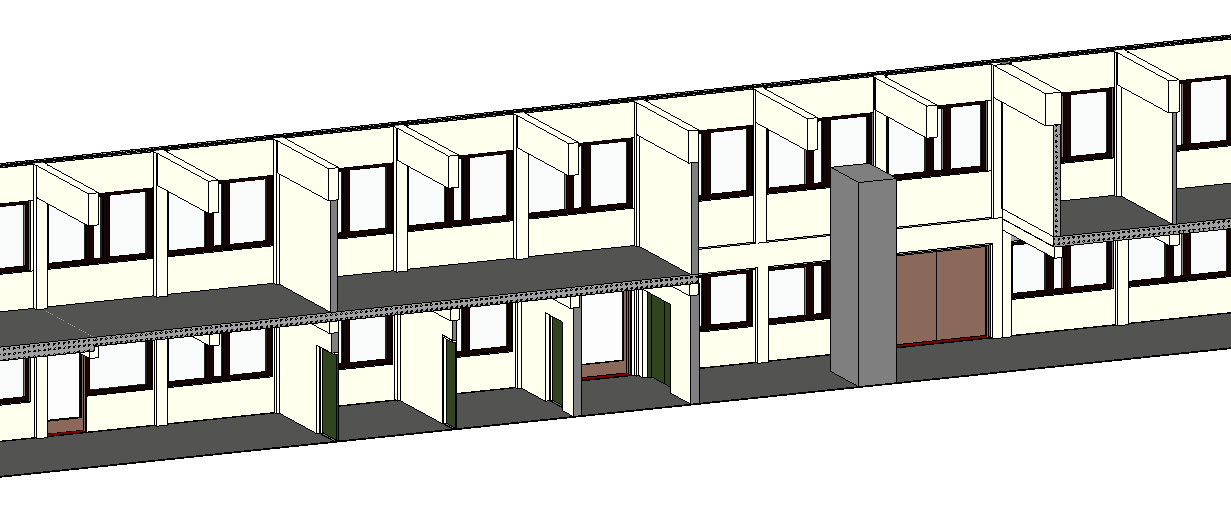 Julkisivujen mallintamisessa käytettiin apuna kohteesta otettuja valokuvia, 3D-mittausaineistoa sekä vanhoja julkisivupiirustuksia. 7.4.