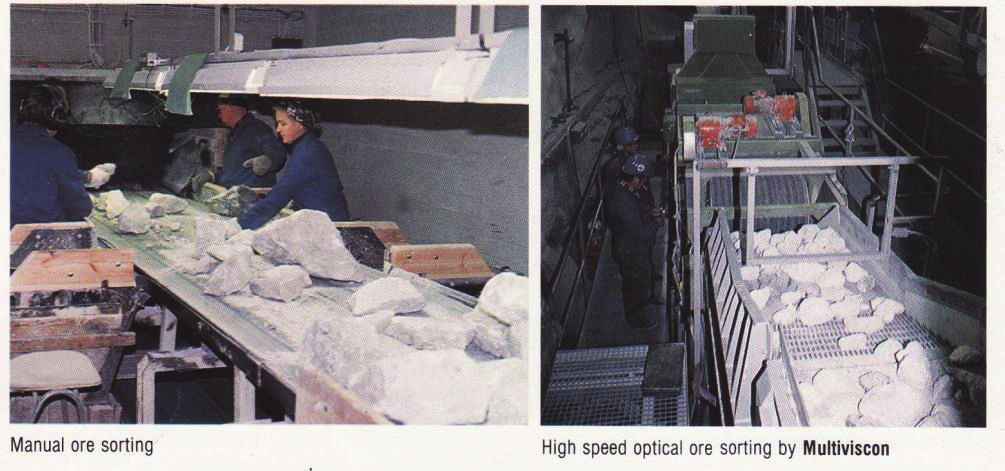 Seeing and learning sorter In the mid-70 s, VTT got a contract for the development of a system for sorting ore based on latest technological achievements.
