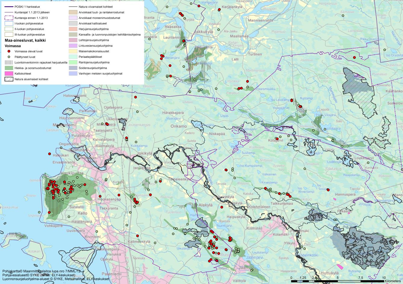 31 6.7.1 Oulu / Haukipudas Oulun Haukiputaalla on pitkittäisiä harjujaksoja sekä Runtelin-Isoniemenkankaan reunamuodostuma. Eteläisempi harju on laakea, keskiosissa maa-aines on soravaltaista.
