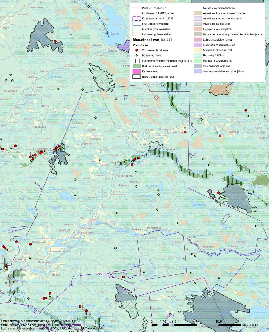 34 Kuva 24. Oulun kaupungin Yli-Ii. 6.8 Pudasjärvi Pudasjärvi kuului lähes kokonaisuudessaan POSKI hankkeen ensimmäisen vaiheen hankealueeseen.