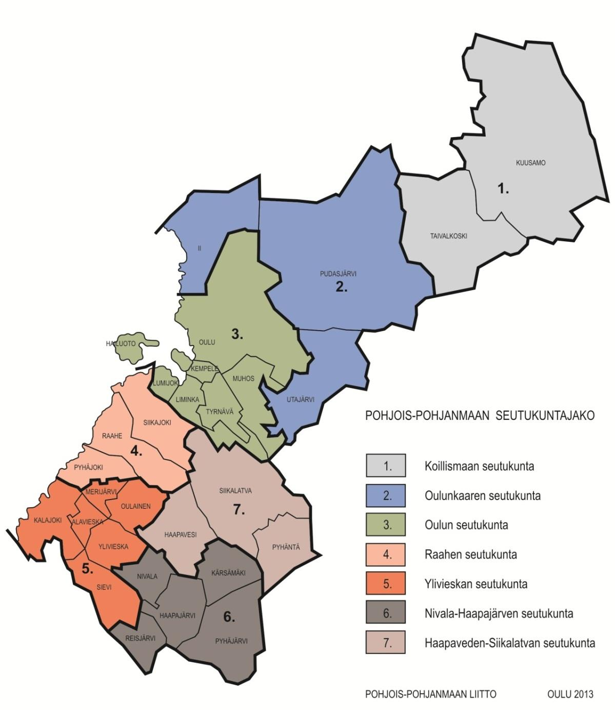 4 2. Pohjois-Pohjanmaan maakunta Pohjois-Pohjanmaan maakunta on pinta-alaltaan 37 000 km 2, ja se on Lapin jälkeen Suomen toiseksi suurin maakunta.