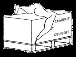 Varastointi ja käsittely Varastointi ja käsittely Cembritin tuotteet toimitetaan muoviseen suojamuoviin pakattuina. Ehjä suojamuovi suojaa tehokkaasti sääolosuhteilta kuljetuksen aikana.