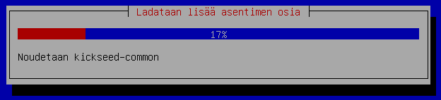 Asennusohjelma etsii ensin CD-levyltä asennuksessa tarvittavia tietoja. Tämä kohta saattaa kestää hetken aikaa riippuen tietokoneen suorituskyvystä.