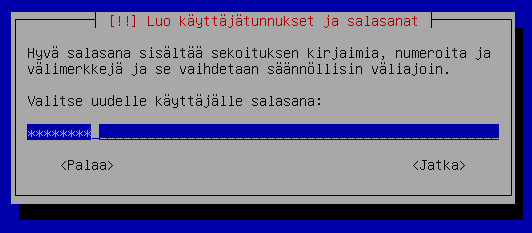 Luotavalla käyttäjätunnuksella on myös automaattisesti oikeus ylläpitää järjestelmää, esimerkiksi päivittää sitä.