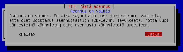 Asennusskripti kopioi ja purkaa valmiiksi muokatut asetustiedostot ja muut tarvittavat tiedostot, kuten