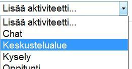 Keskustelualue Uudet ominaisuudet: - Keskustelualueen voi näyttää blogin näköisenä - Viestiin voi liittää useita liitetiedostoja.