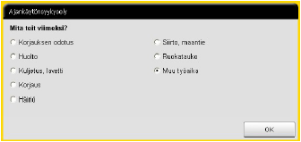 8 KUVIO 3. Ponssen hakkuukoneen ajankäytön seurantaa (Ponsse 2012, 8) Aika pulssitetaan työlajeiksi.