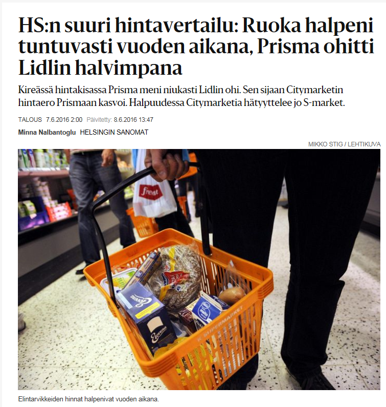 Ajankohtaista: S-ryhmä on halpuuttanut, mutta