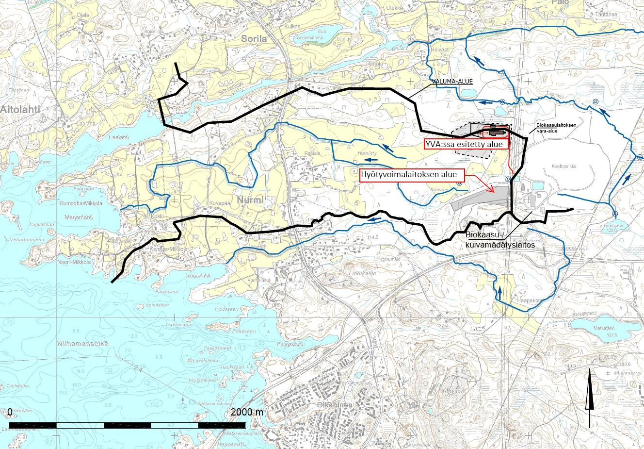 Alueella olevan Tarastenjärven kaatopaikkavedet johdetaan valtaosin kaupungin viemäriverkkoon.