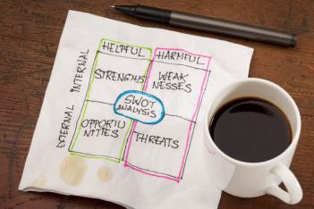 22 Kuva 4: SWOT-analyysi SWOT-analyysi on lyhenne sanoista vahvuudet (Strengths), heikkoudet (Weaknesses), mahdollisuudet (Oppurtunities) ja uhat (Threats).