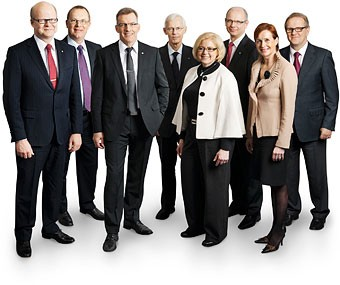 Hallitus Reijo Karhinen Jukka Hienonen Simo Kauppi Tom von Weymarn Satu Lähteenmäki Tony Vepsäläinen Merja