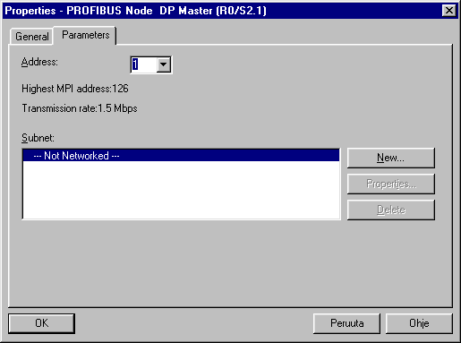 verhovalikko. Valikon alimmalta riviltä klikataan DP Master System painiketta.