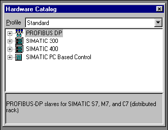 /1/ 19 Kuva 14 Hardware Components valinta /1/ Kuva 15 PROFIBUS DP kansion valinta /1/ Hardware