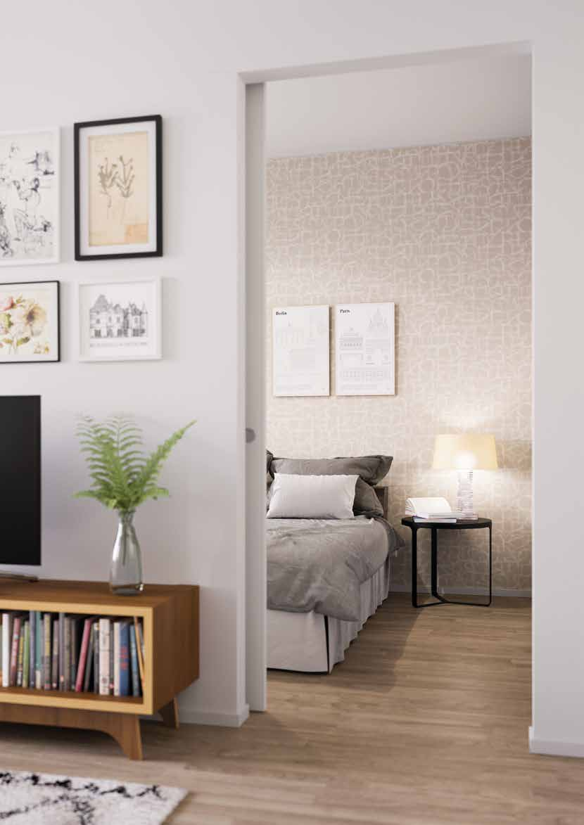 Skanska Design Confident Asuinhuoneet Uuden kodin seinät ovat maalarinvalkoiset.