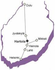 8 Kuva 1. Hartolan sijainti (Itä-Hämeen opisto 2013) Suomen ainoa kunigaskunta Hartola sijaitsee Päijät-Hämeessä. Pinta-alaa kunnalla on 675,43km² ja asukkaita vuoden 2012 lopussa oli 3204.