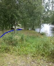 Jokimelonta jatkuu reilut 3km ennen saapumista Virtaankosken padolle.