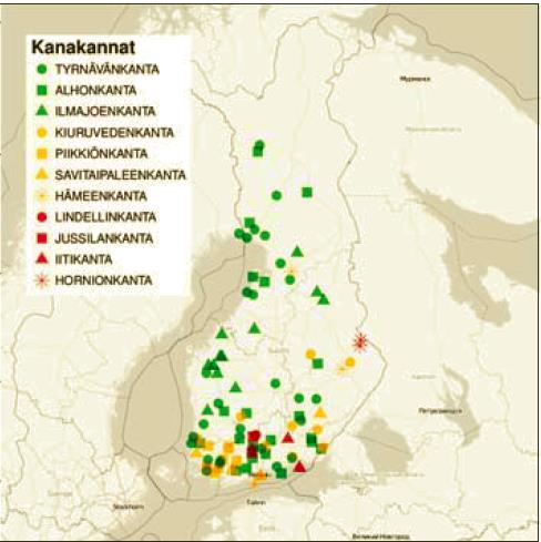 noista. Alueella on paljon isoja tuotantokanaloita, joten kanoja on maisemassa ja kananhoito-ohjeita varmasti myös saatavilla.