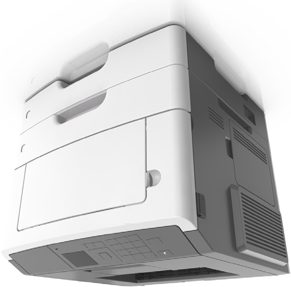 Tulostimen ylläpito 166 7 Asenna väriainekasetti tulostimeen suuntaamalla kasetin sivussa olevat kiskot tulostimen sisällä olevien sivukiskojen kanssa. 8 Sulje etuluukku.