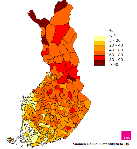 Maitotulojen osuus myyntituloista 2015 ELY-keskus Osuus myyntituloista % Kainuu 78 Lappi 77 Pohjois-Savo 65 Pohjois-Karjala 64 Pohjois-Pohjanmaa 64 Keski-Suomi 63 Etelä-Savo 56 Kaakkois-Suomi 50