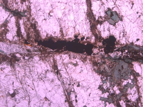 Mineraalilyhenteet ovat: Ab=albiitti, Am=amfiboli, Cb=karbonaatti, Pcl=pyrokloori ja Pl=plagioklaasi (kuvat: (A) GTK 2012 ja (B C) Juuso Pynttäri 2014).