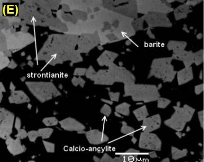 Cb=karbonaatti (calcite) ja strontianiitti
