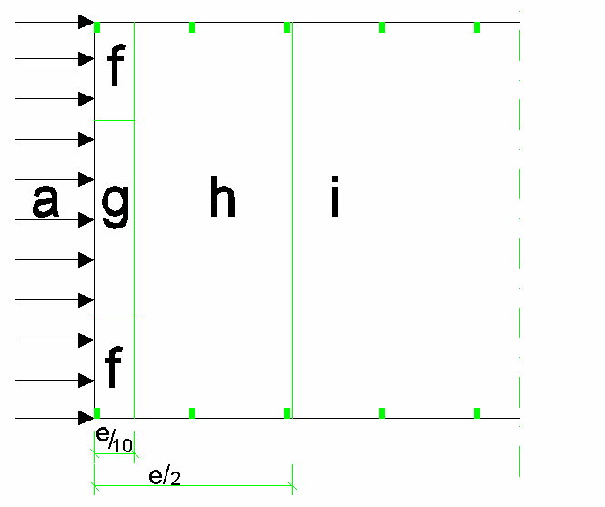 HRJOITUSTYÖ: Teräshallin mitoitus 3/ Teräsrakenteiden jatkokurssi 8..6 KT ( tuuli päätyyn => noste ) Kuva 43.