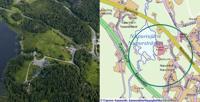 Nupurinkartano Noin 600 asukkaan pientaloalue Espoossa, Nupurinjärven itäpuolella. Noin 8 km Espoonkeskuksesta pohjoiseen. Alueelle tulee rivi-, pari- ja erillistaloasuntoja n 215 huoneistoa.