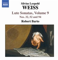 Weiss, S L - Lute Sonatas, Vol. 9 - Barto, Robert Robert Barto, lute. Tuotenumero: 8.