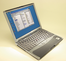 HP OMNIBOOK 500 HP:n uusi Omnibook 500 eroaa ulkoasultaan edeltäjistään edukseen: sinisen harmaa väritys ja siniset ledit tekevät koneesta tyylikään.