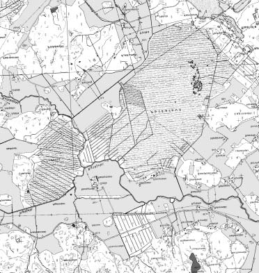 2 Aluekuvaus Petkelsuo on valtakunnallisesti merkittävä suoalue Hyvinkään ja Nurmijärven rajalla Etelä-Suomen läänissä (kuva 1). Suon kokonaispinta-ala on 393,5 ha (OrtoCD -kartan rajauksen mukaan).