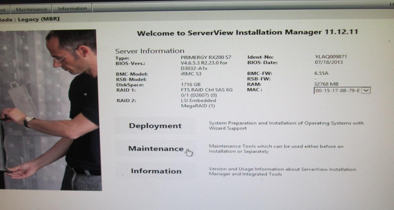 serverview suitesta, mutta tässä työssä mentiin suoraan ylläpitoasetuksiin. Kuvio 13.