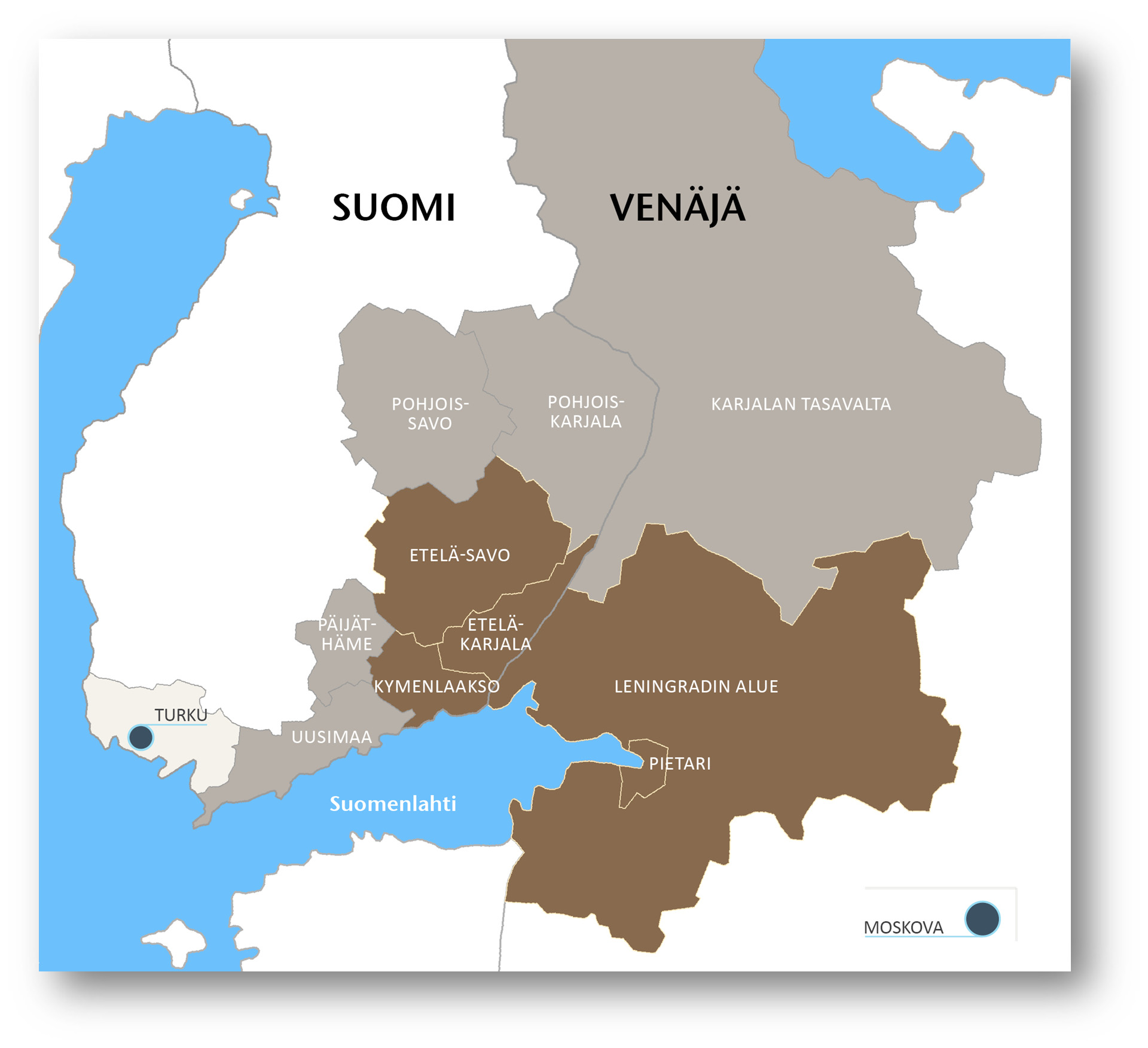 2. Tukikelpoinen alue ja rahoituskehys Suurin huomio kohdistetaan ohjelman ydinalueeseen, joka käsittää Etelä-Karjalan, Etelä- Savon, Kymenlaakson, Pietarin ja Leningradin alueen, ja kaikkien