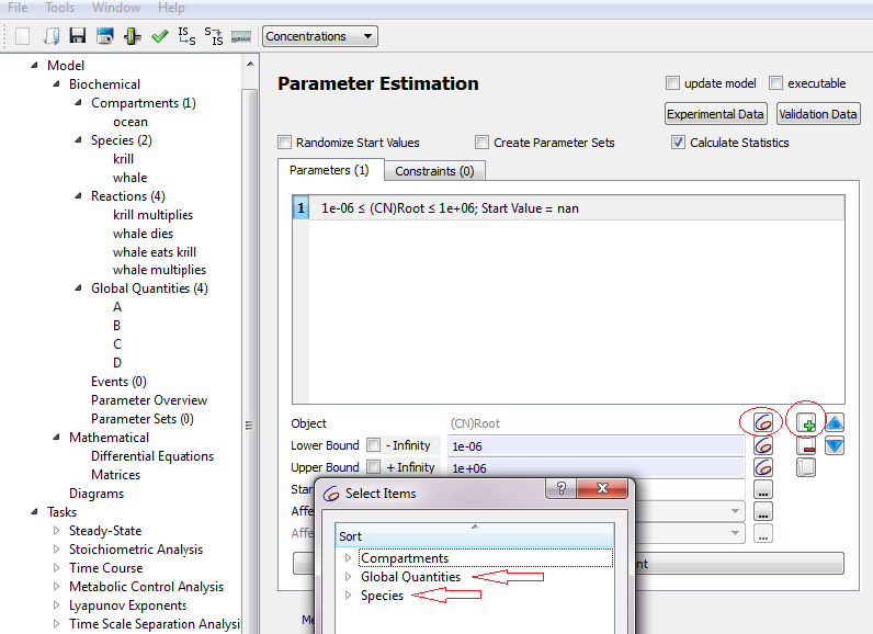 Lotka-Volterra Parameter Estimation Task Parameter