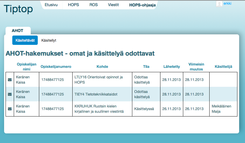 Käsittelijän