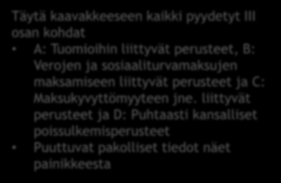 maksamiseen liittyvät perusteet ja C: Maksukyvyttömyyteen jne.