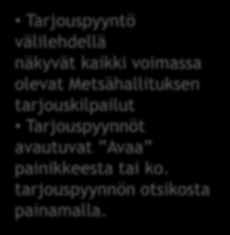 Tarjouspyyntöihin tutustuminen Tarjouspyyntö