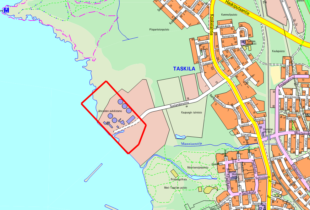 30.9.2016 Sivu 16 1/4 Taskilan jätevedenpuhdistamon alue Osallistumis- ja arviointisuunnitelma Taskilan kaupunginosan korttelin 24 tonttia nro 2 koskeva asemakaavan muutos (Suolamännyntie 1)