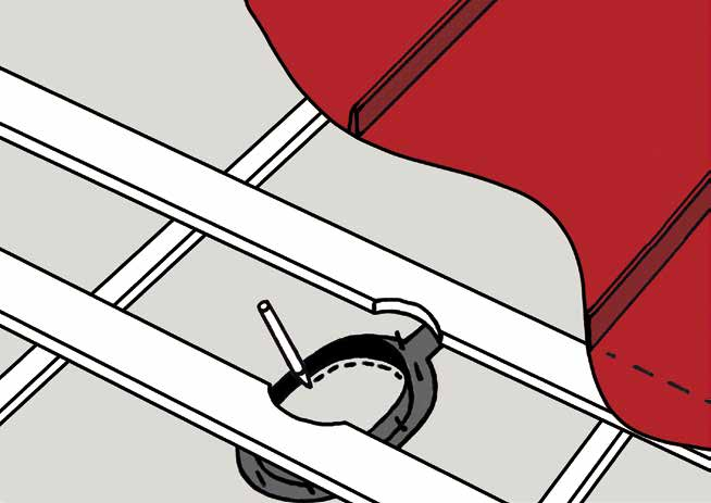 Läpivienti Läpiviennit suositellaan sijoitettavaksi mahdollisimman lähelle harjaa. Mikäli läpivienti joudutaan asentamaan lappeen alaosaan, tulisi läpiviennin yläpuolella käyttää lumiestettä.