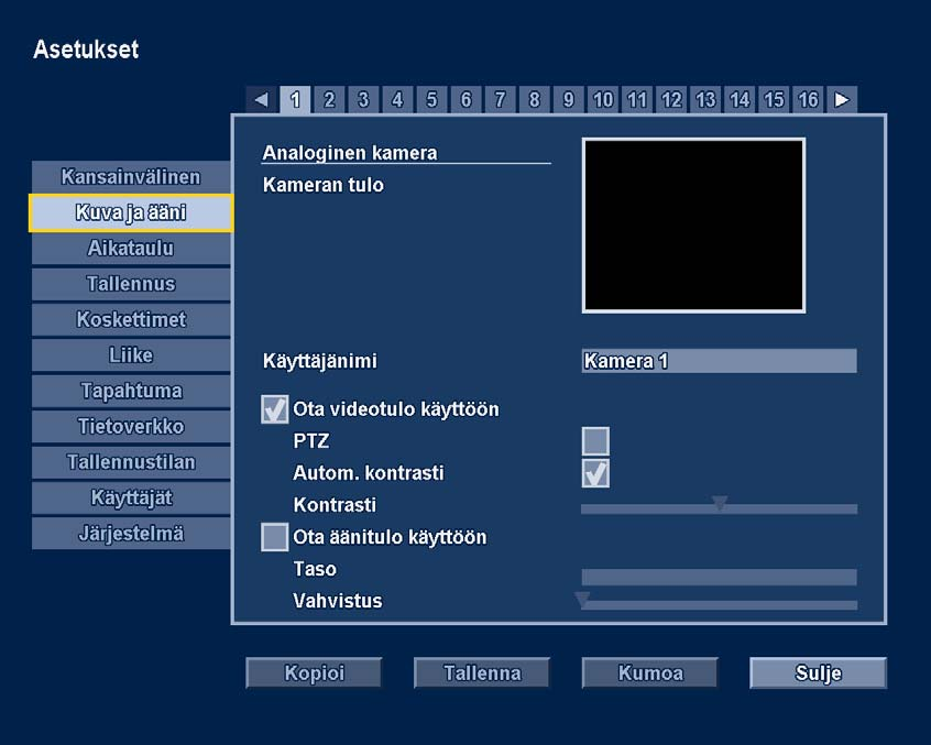 60 fi Lisäasetusvalikko Divar XF Automaattinen ajan synkronointi (suoritetaan joka neljäs päivä) voi muuttaa kellonaikaa enintään 10 minuutilla.