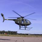 3. Helikopterien lento- ja huoltotoiminnan simulointimalli Yleistä Suomen puolustusvoimien helikoptereista Kuva 1: McDonnell Hughes 500 harjoitushelikopteri [11].