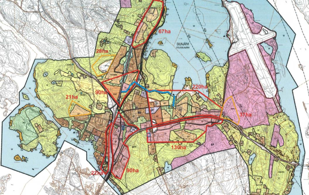 Etelä-Siilinjärven yleiskaavaluonnos Asukasluku nykyisin 5900,