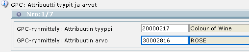 1.5 Kentän nimi : GPC-ryhmittely: Brick-koodi Tiedon pakollisuus WS1 Sinfoksessa: Pakollinen 28.6.