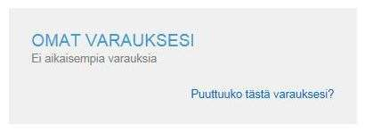 2. Kun olet kirjautunut sisään uusilla tunnuksilla, palvelun etusivulla näkyy kuvan (alla) mukainen