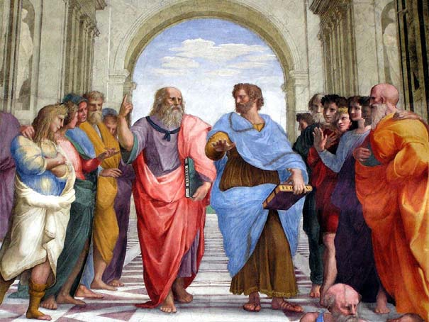 Hellän dynaaminen metodiikka Raphael: School of Athens, 1511, detail of Plato and Aristotle Fresco, Stanza della Signatura, Vatican Palace, Rome Hadot viittaa Whiteheadiin A.