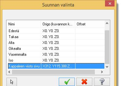 10 MASTERCAM X9/ Työkalutason muuttaminen vs. työkoordinaatiston muuttaminen 6 Valitse Kappaleen viisto sivu ja klikkaa OK. Tilarivillä työkalu/konstruktiotaso vaihtuu valinnan mukaiseksi.