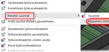 16 MASTERCAM X9/ Työkalutason muuttaminen vs. työkoordinaatiston muuttaminen tisto on yhdensuuntainen kappaleen halutun sivun kanssa.