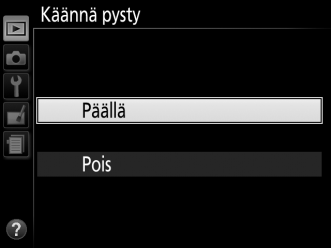 6 Näytä asetukset. Näytä valitun valikon kohdan asetukset painamalla 2. 7 Korosta asetus. Korosta asetus painamalla 1 tai 3.